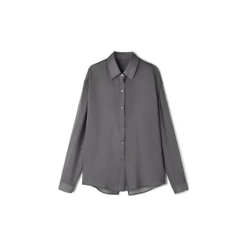 TKY SHOP Shirts Women's Elegant Gray