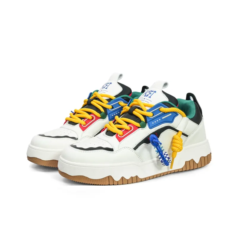 KFT Puffy Shoes Cushioning, Abrasion Resistant, Height Increasing Low Top Skateboard Shoes Unisex-8