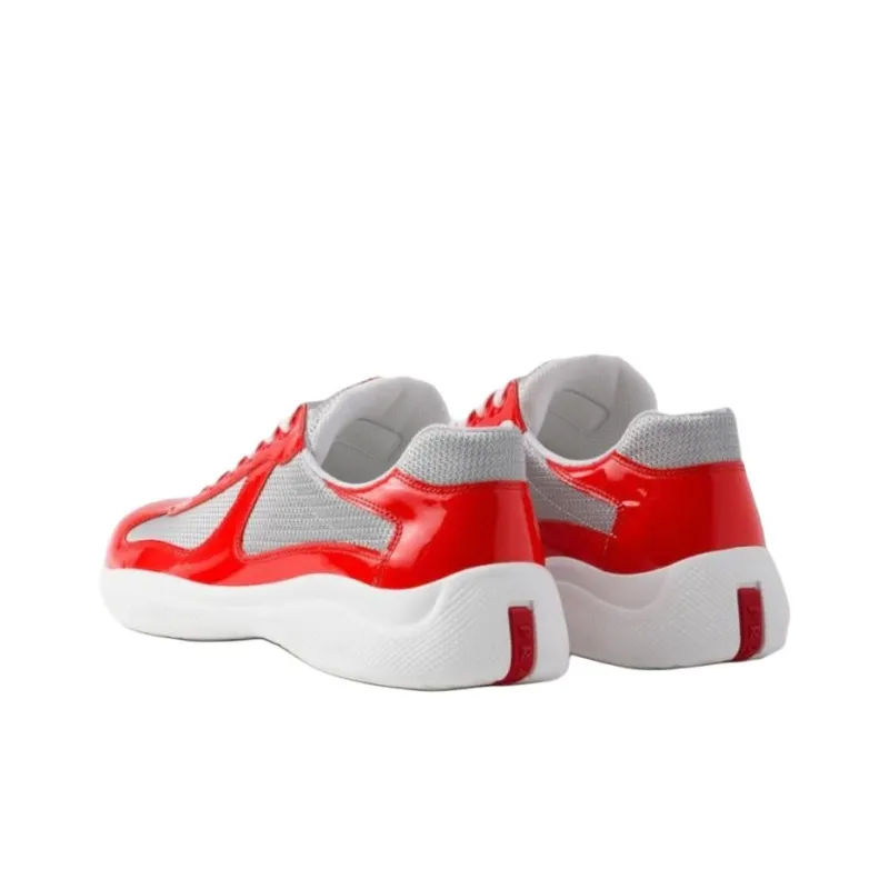 PRADA America's Cup Low-Top Casual Shoes Men's Red-3
