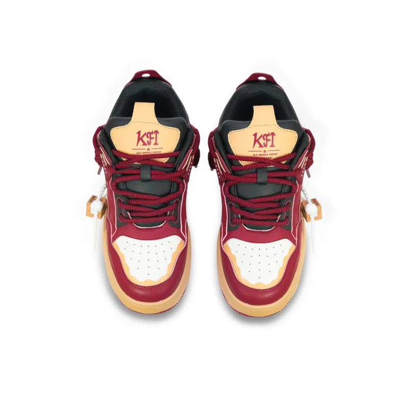 KFT Puffy Shoes Cushioning, Abrasion Resistant, Height Increasing Low Top Skateboard Shoes Unisex-3