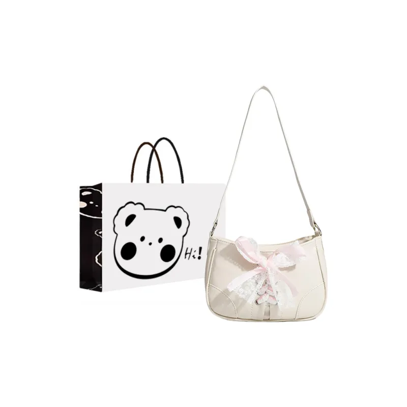 NX DOUGHNUT PU Handbags Shoulder Bags Regular Women's White/Silver-1