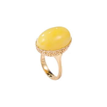 S&A S925 Silver Amber Rings Women's