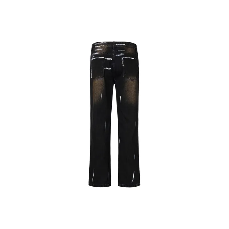 GTRG Jeans Unisex Dirty Dyed Black-1