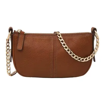 FOSSIL Leather Crossbody Bag Shoulder Bag Mini Women's Brown