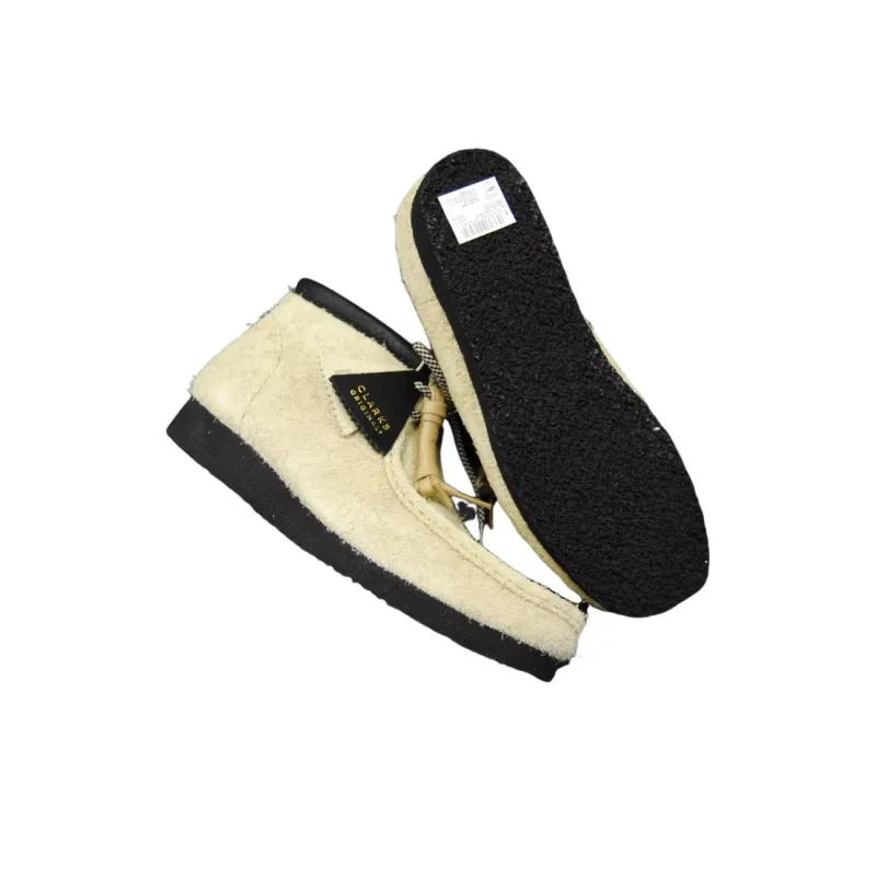 Clarks Originals Wallabee Hairy Suede Maple Black-2