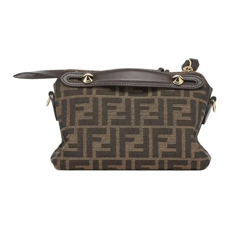 FENDI By The Way Series Cow Leather Clutch Mini Unisex Brown-3
