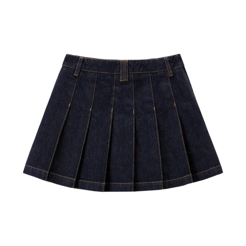 LEDIN Denim Short Skirts Women's Dark Blue-1