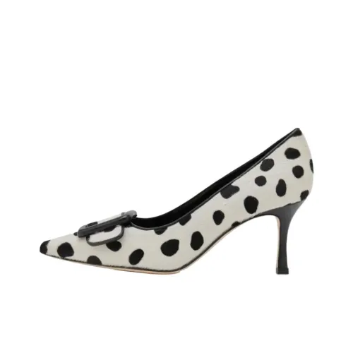 MANOLO BLAHNIK Maysalepump High Heels Women's White/Black