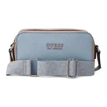 GUESS Saffiano Leather Shoulder Bag Crossbody Bag Mini Women's Moscow Blue