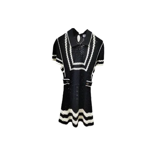 RED VALENTINO Short-Sleeved Dresses Women's Black