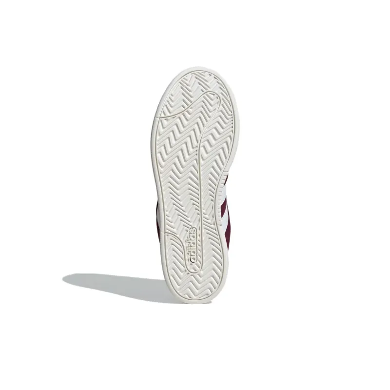 Adidas GRAND COURT ALPHA Anti Slip Wear Resistant Low Top Skateboard Shoes Unisex Dark Red White-4