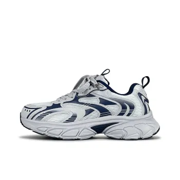 LuzaoT SUPER DRAG Cushioned Height Increase Wear Resistant Breathable Low Top Chunky Sneakers Unisex Gray Blue