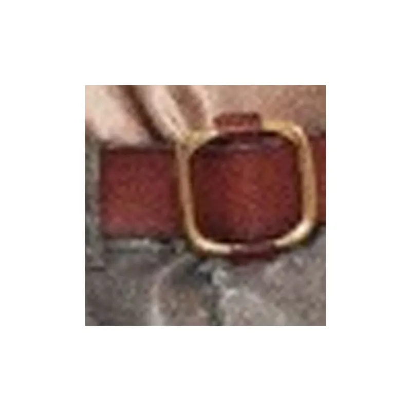 SAINT LAURENT Solid Color Design Calfskin Leather Belts Unisex Brown 4.5cm-2