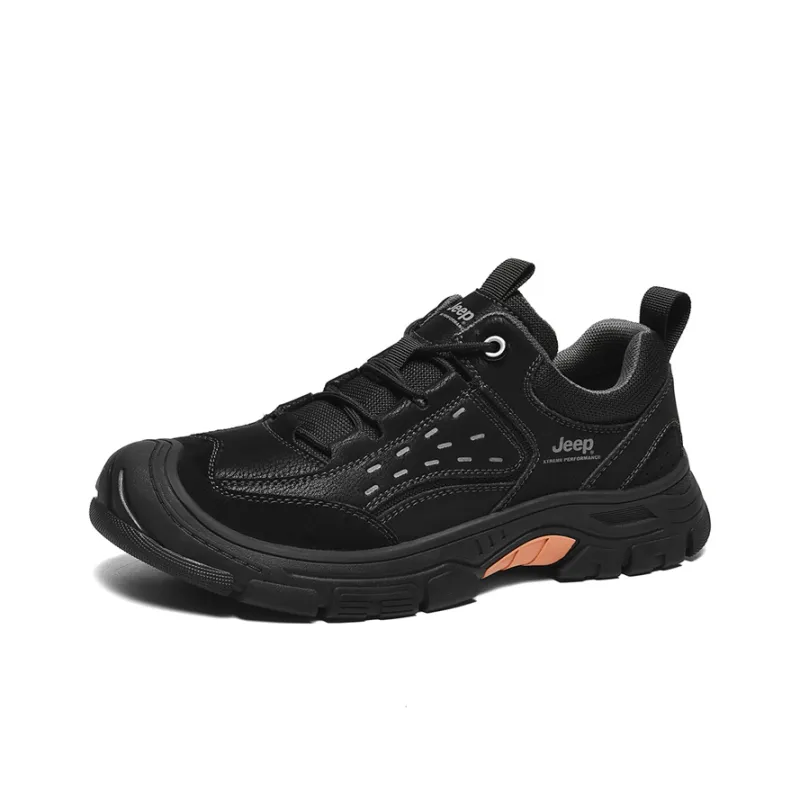 Jeep Outdoor Slip Resistant Abrasion Resistant Breathable Low Top Mountaineering & Hiking Shoes Men's-1
