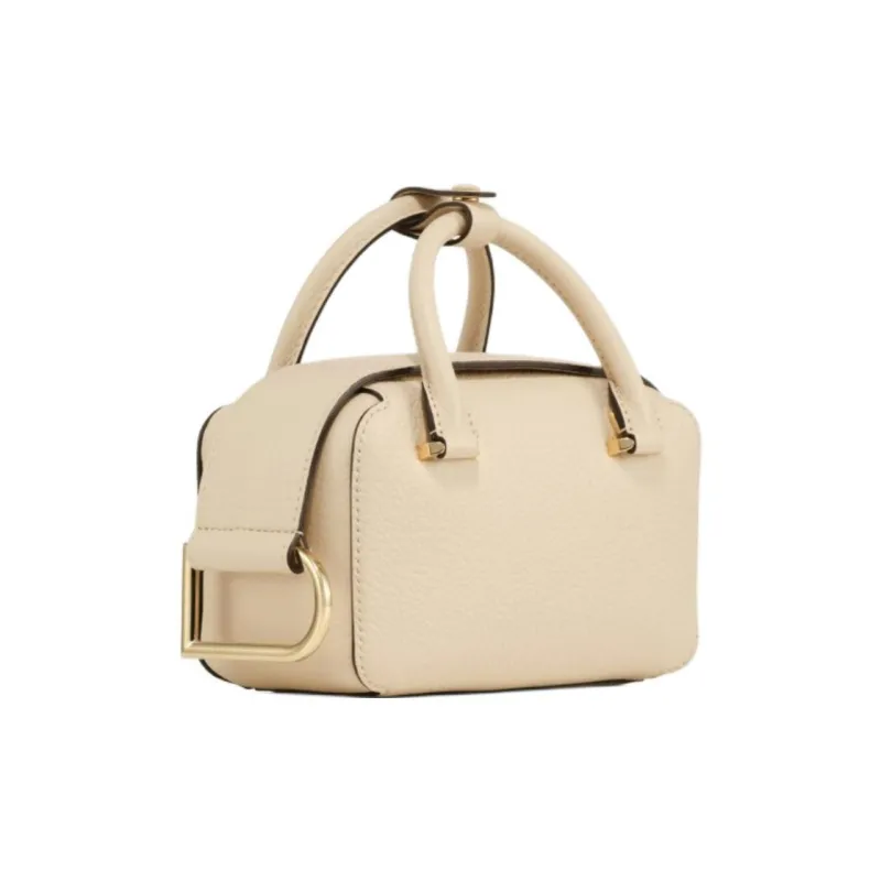 Delvau Cool Bo Grain Calfskin Shoulder Bag, Crossbody Bag, Handbag Nano Women's Beige-1