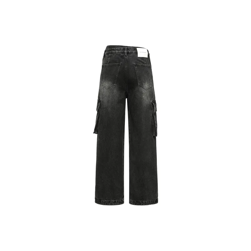 Feng Chen Wang Pleated Cargo Jeans-1
