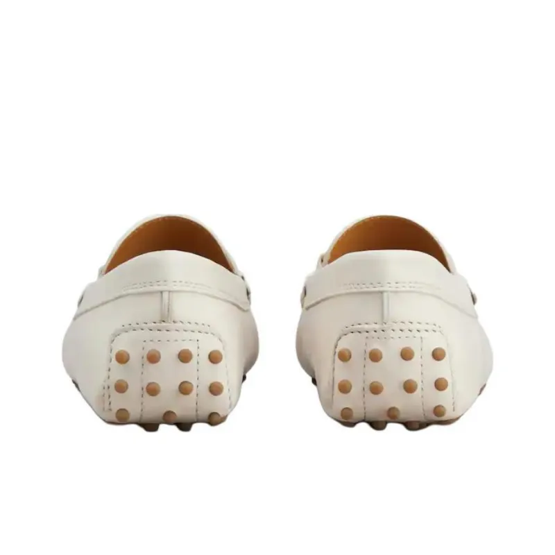 TOD'S Gommino Beanie Shoes Women's Beige-3