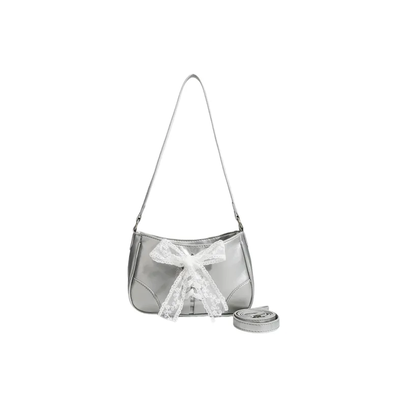 NX DOUGHNUT PU Handbags Shoulder Bags Regular Women's White/Silver-7