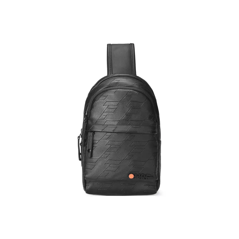 ONRF Polyvinyl Chloride Sling Bag, Crossbody Bag Men's Black-1