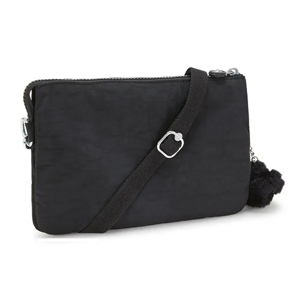 Kipling Polyamide Shoulder Bag, Crossbody Bag Small Size Unisex Black Noir/Ultimate Aqua Green-1
