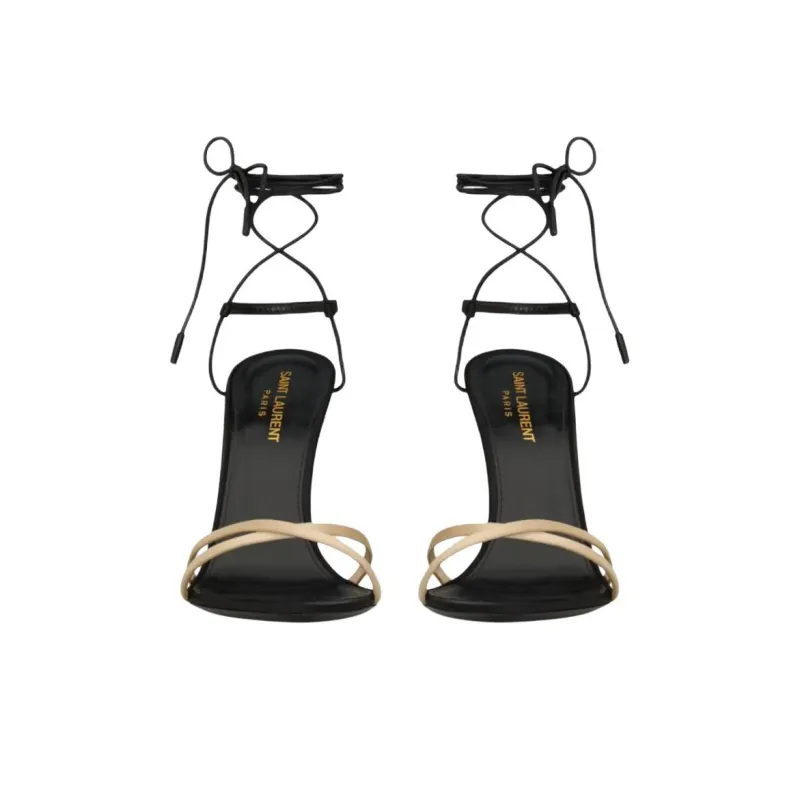 SAINT LAURENT Liza One Strap Sandals 11cm Women's Black-3