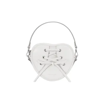 FIND KAPOOR Vegan Leather Heart Shaped Crossbody Bag Handbag Mini Women's White
