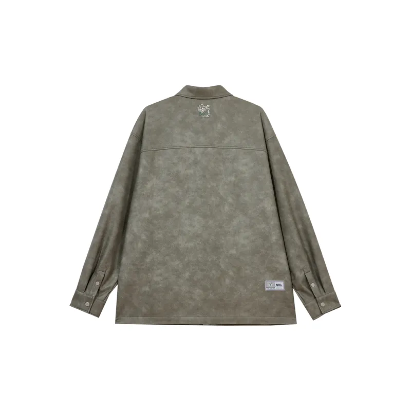 JACK JONES· x NBA Shirt Coat Men's Sage Green-1