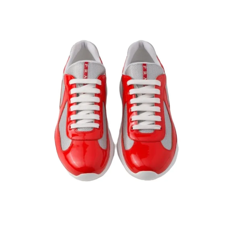 PRADA America's Cup Low-Top Casual Shoes Men's Red-5
