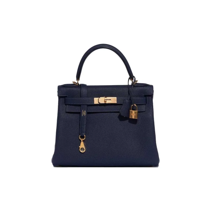 HERMES Cow Leather Kelly Bag Handbags Regular Women's 2Z Bleu Nuit Midnight Blue-0