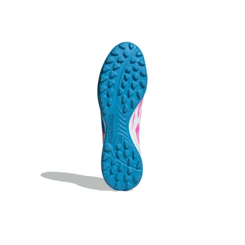 Adidas Predator League Turf Cloud White Solar Blue Solar Pink-5