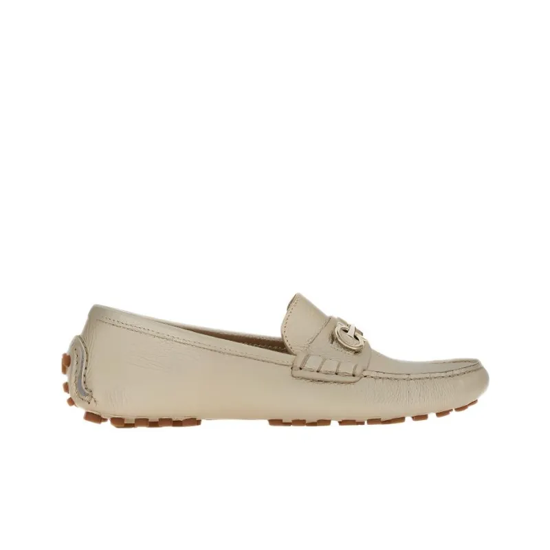 FERRAGAMO GANCINI Flat Shoes Women's Platinum-1