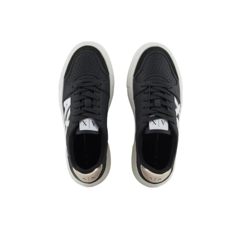 ARMANI EXCHANGEAE Low Top Skateboard Shoes Women's Black-3
