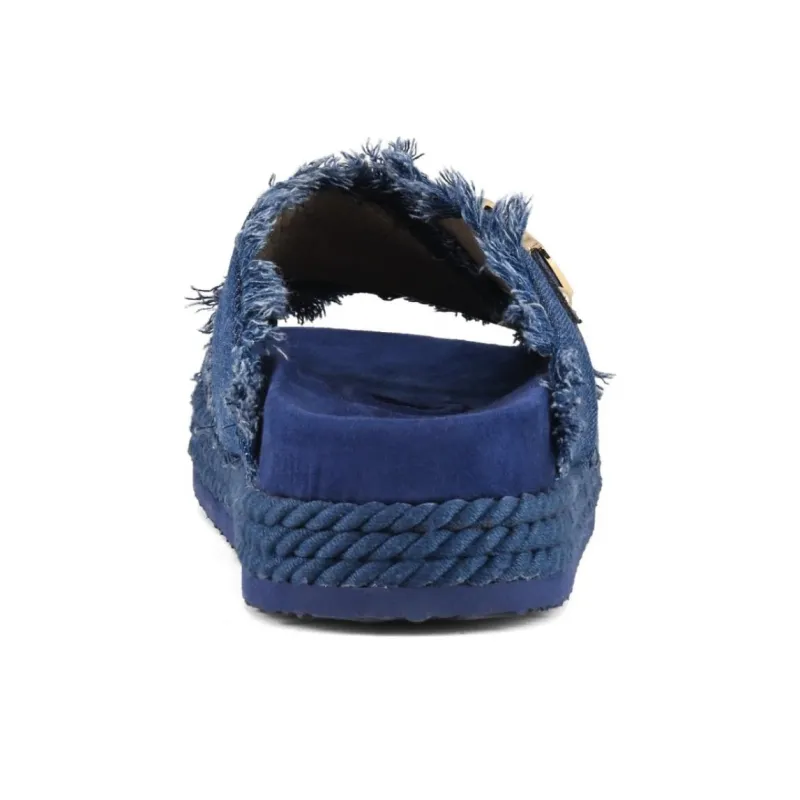 MOU Slide Slippers Women's Denim-4