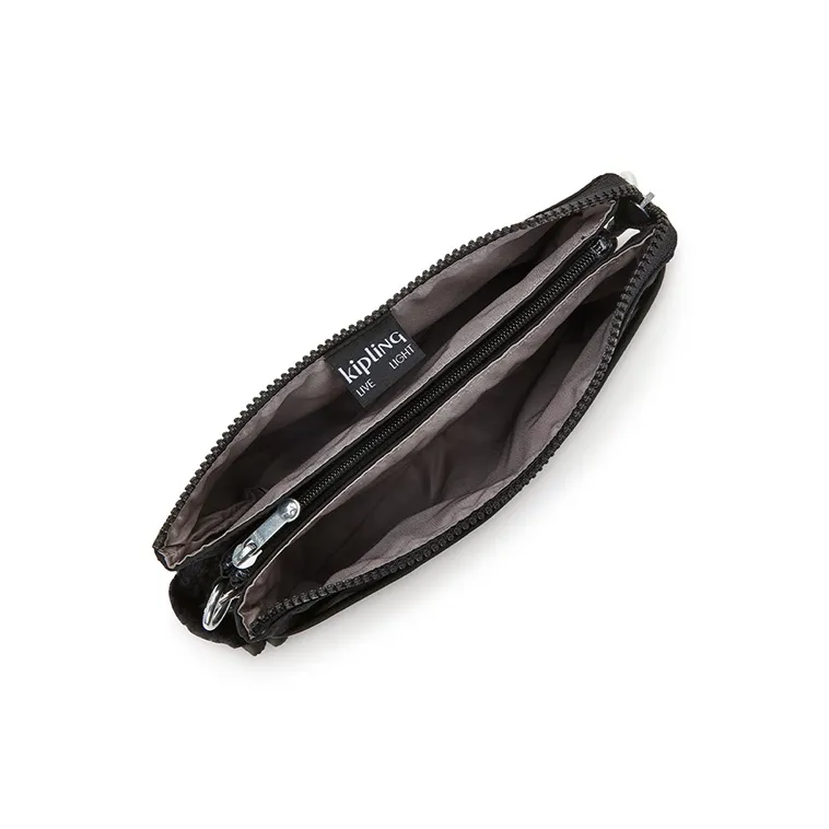 Kipling Polyamide Shoulder Bag, Crossbody Bag Small Size Unisex Black Noir/Ultimate Aqua Green-2