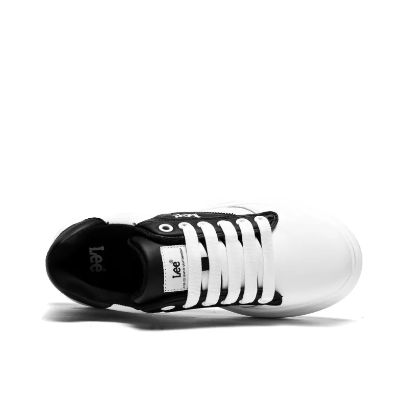 Lee Versatile Trendy, White Sneakers, Classic Fashion Commute Low Top Height Increasing Skateboard Shoes Men's-16