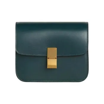 CELINE Polished Cow Leather Tofu Cube Bag, Crossbody Bag, Shoulder Bag Women's Amazon Green