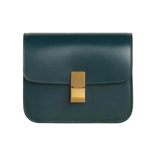 CELINE Polished Cow Leather Tofu Cube Bag Crossbody Bag Shoulder Bag Women's Amazon Green