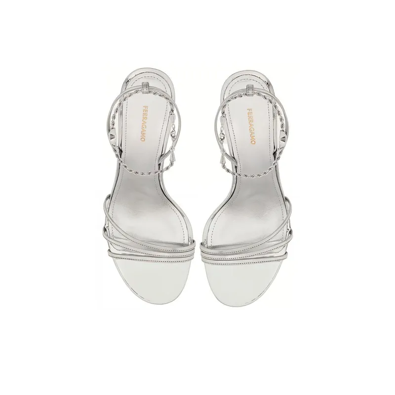 FERRAGAMO 70mm Patent Leather Strappy Sandals-3