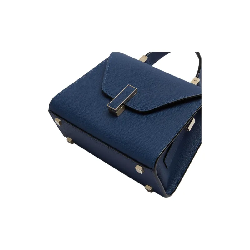 Valextra Iside Millepunte Calfskin Shoulder Bag, Crossbody Bag, Handbag Micro Women's Sapphire Blue-3