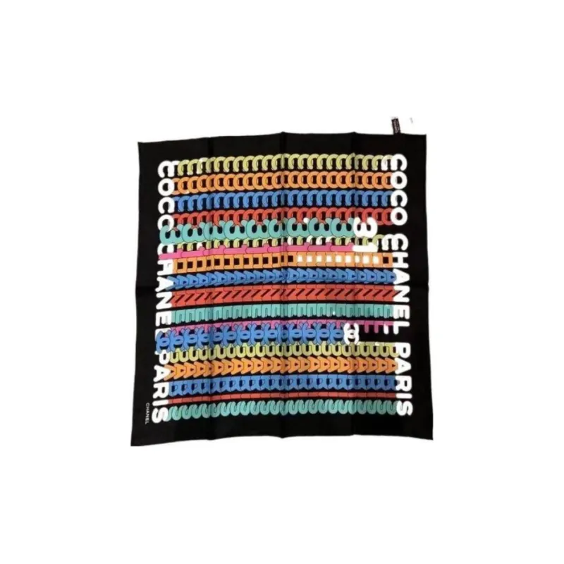CHANEL Silk Silk Scarves Women's Multicolor-1