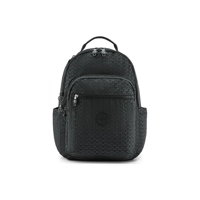Kipling Polyamide Backpack Unisex Black Base With Letter Print-0
