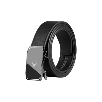 MILLIE'S Automatic Buckle Pants With Business Casual Style For Young Men Split Cow Leather Leather Belts Men's 3.5cm