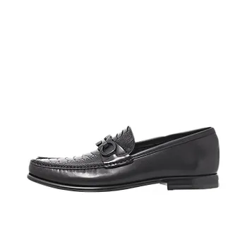 FERRAGAMO Crocodile-Embossed Leather Loafers