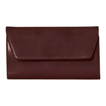 THE ROW Goatskin Evening Bag, One Shoulder Clutch Women's Dark Purple