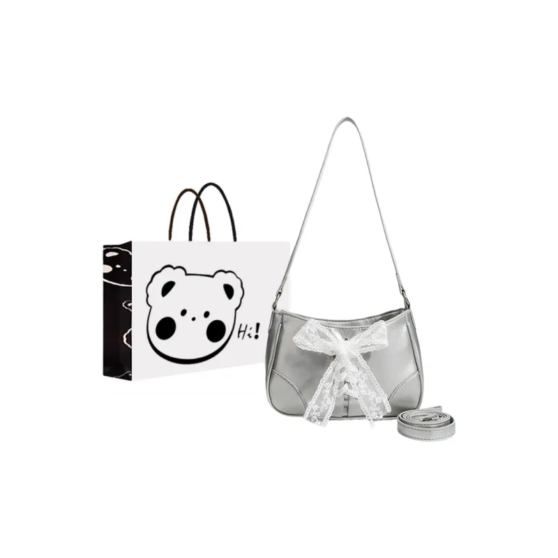NX DOUGHNUT PU Handbags Shoulder Bags Regular Women's White/Silver-3