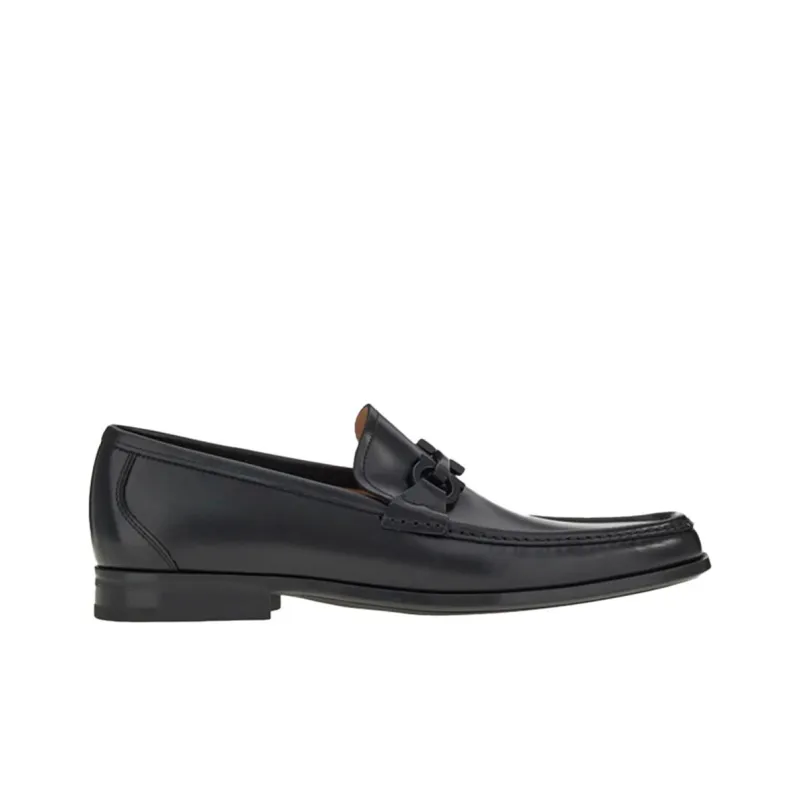 FERRAGAMO Gancini Plaque 35mm Leather Loafers-1