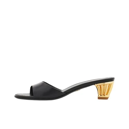 FERRAGAMO Abrasion Resistant Slide Slippers Women's Black
