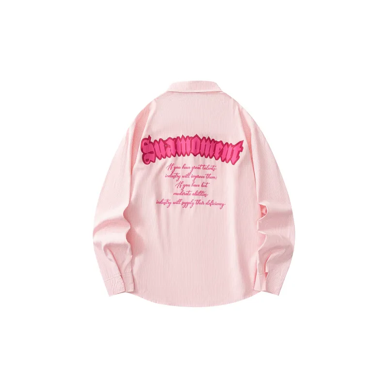 Suamoment Fall American Casual Shirt Unisex-3