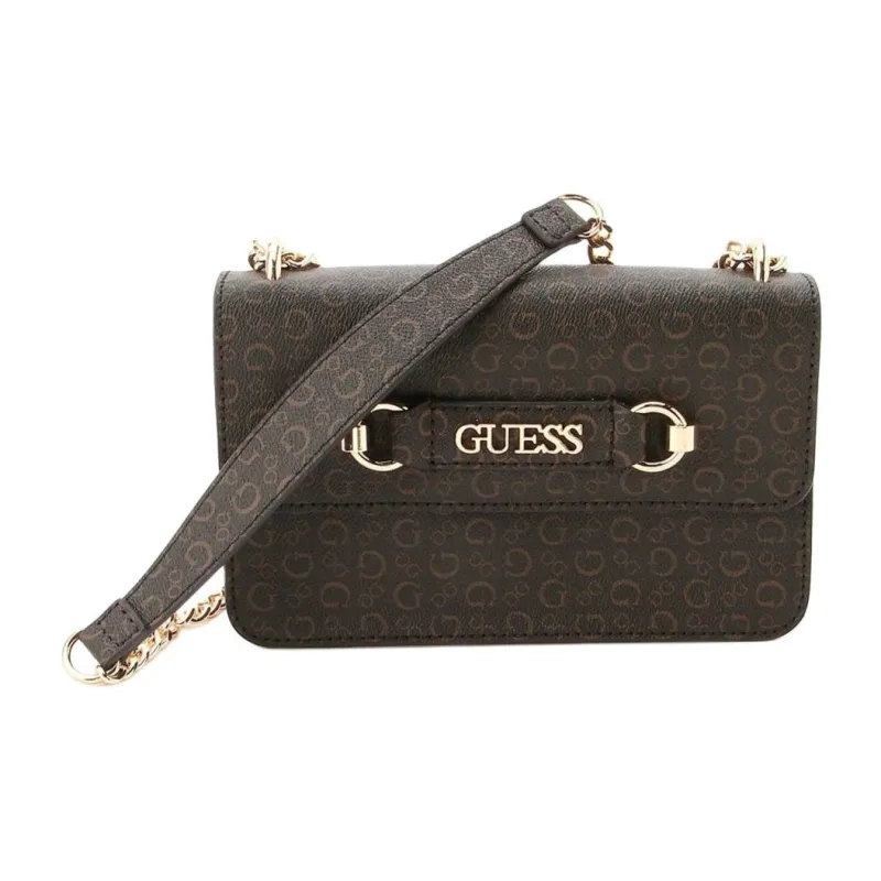 GUESS Polyvinyl Chloride Shoulder Bag Crossbody Bag Regular Unisex Dark Brown-0