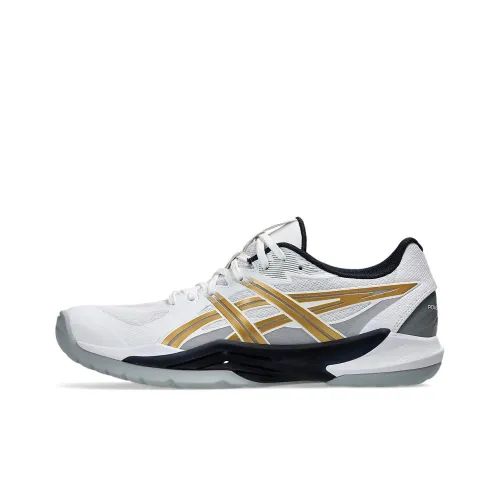 Asics GEL-POWERBREAK Training Shoes Men Low-Top White/Gold